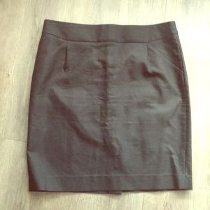 J Crew Cotton Pencil Skirt Black